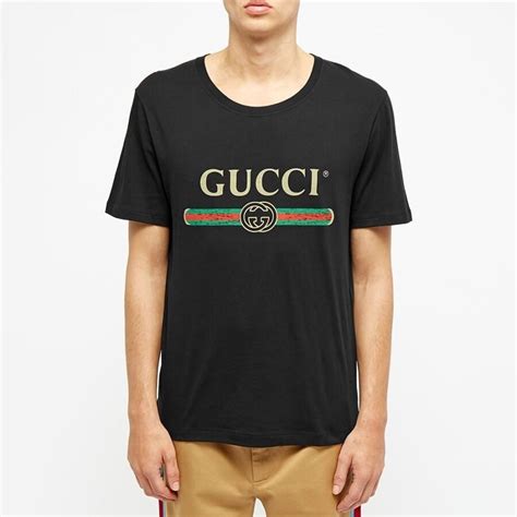 fake gucci print t|vintage Gucci logo t shirt.